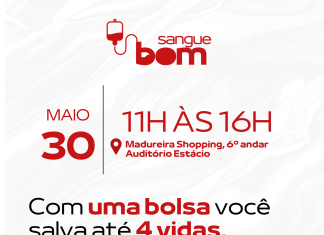 O Hemorio, em parceria com Universidade Estácio de Sá Campus Madureira, irá realizar a campanha de doação de sangue e conta com sua ajuda para abastecer o banco de sangue do nosso Estado.